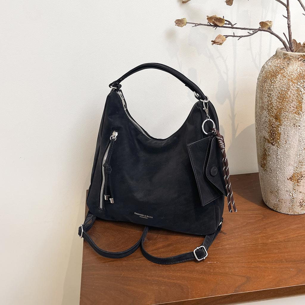 1Pc 2026 New Fashionable Versatile Retro Foreign Style Underarm Bag Solid Color Texture Shoulder Messenger Bag