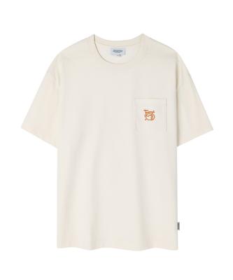 BROMPTON LONDON Bicycle Embroidery Half Sleeve T-Shirt - Cream (P262Mts131)
