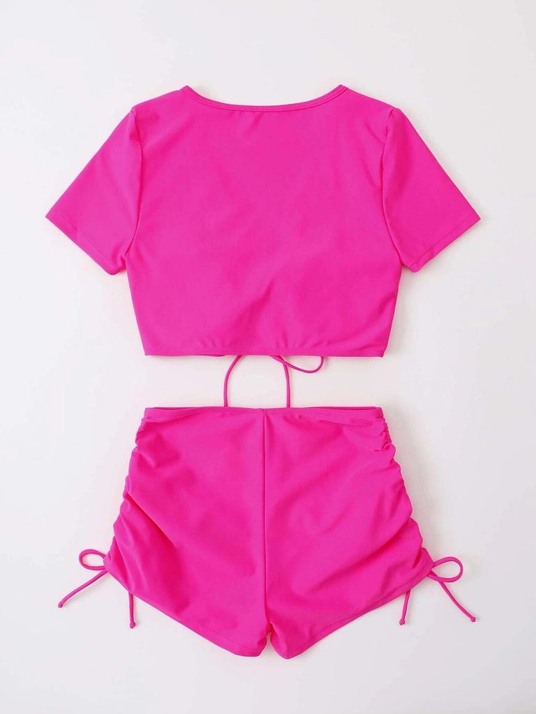 European & American Tie-up Bow Bikini Swimwear Set - Women's Sexy Beach Swimsuit