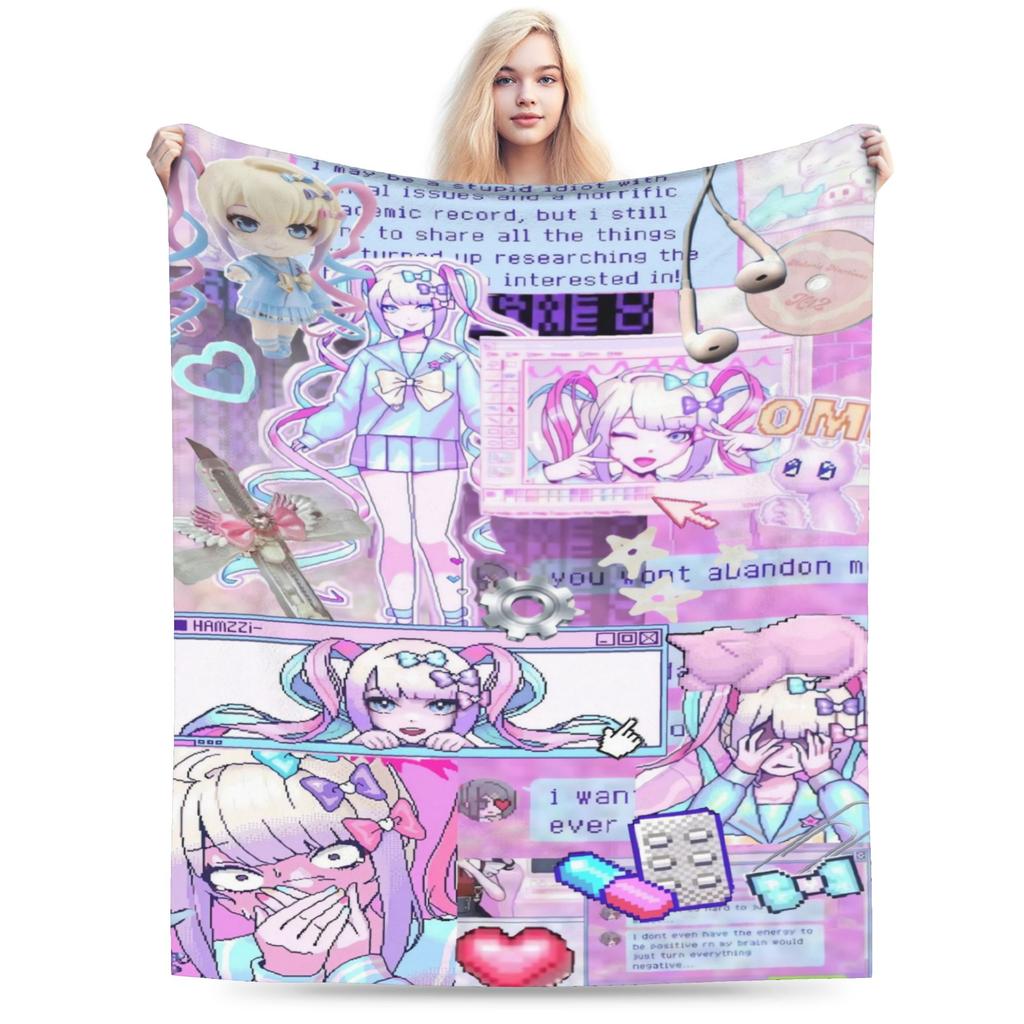 Needy Streamer Overload Blankets Soft Warm Street Trend Plush Throw Blanket For Kids Home Decor Flannel Bedspread Bed Cover