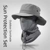 Quick Dry Men Sun Hat Sun UV Protection Fishing Cap Sun Protection Full Face Mask Cycling