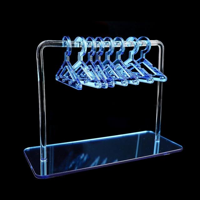 

Acrylic Jewelry Storage Rack 8 Small Hanger Jewelry Storage Display Rack Personalized Earrings Hanging Jewelry Display Rack 1pc синий