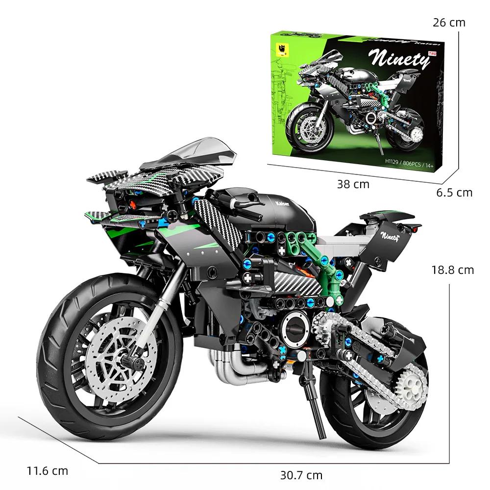 New Arrival 1:8 Classic Motorbike Building Blocks (820 Pcs) - Technic Model for Adults, Collectible Home Decor & Perfect Gift