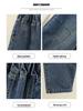 Autumn 2025 Girls' Wide-Leg Scimitar Jeans - Casual Long Pants for Kids