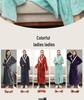 Autumn/Winter Unisex Plus Size Pineapple Plaid Fleece Bathrobe
