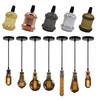 Pendant Lights Vintage Aluminum Edison Bulb Base Retro Industrial Pendant Fittings Lampholders Light Socket E27 Lamp Holder