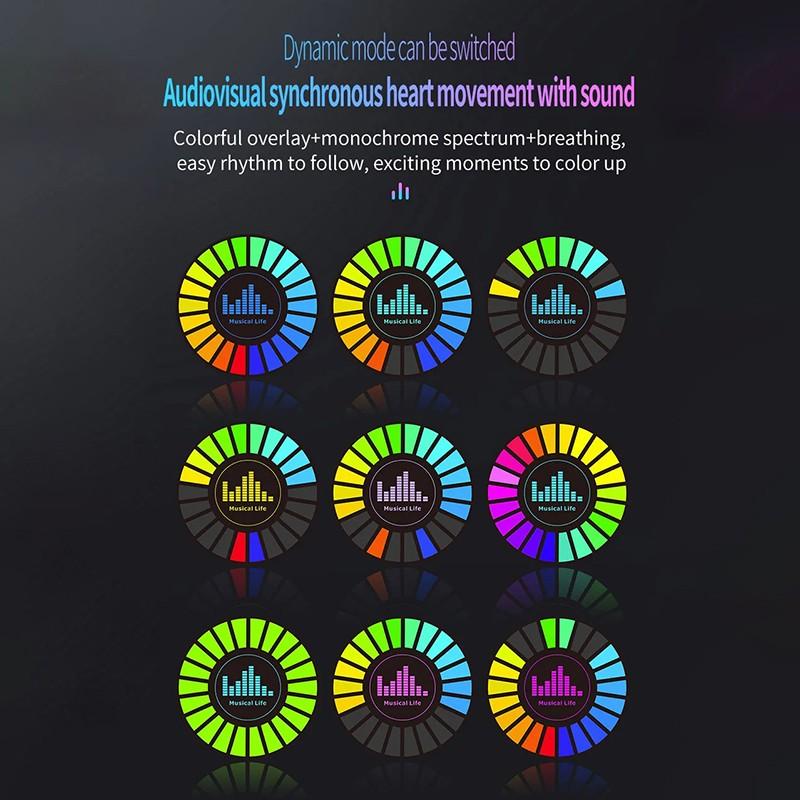 2-in-1-Auto-RGB-Atmosphären-Musiklicht und Auto-Aromatherapie, sprachgesteuertes Pickup-Licht, dekoratives Desktop-Licht