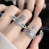 Saturn Planet Oil Drop Pin Open Ring Set Niche Design Personality High Sense Light Luxury Ring