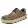 2026 Matte Leather Men's Casual Shoes - Lightweight, Wear-Resistant, Retro Style with Thick Sole - Trendy Spring Driving Footwear