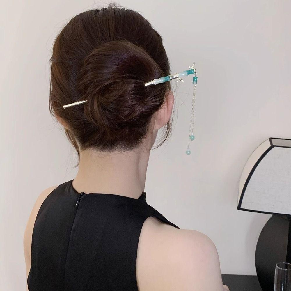 Design-Werkzeug Kopfschmuck Chinesischer Stil Kopfbedeckung Hanfu Haargabel Haarnadel Metall-Haarnadel