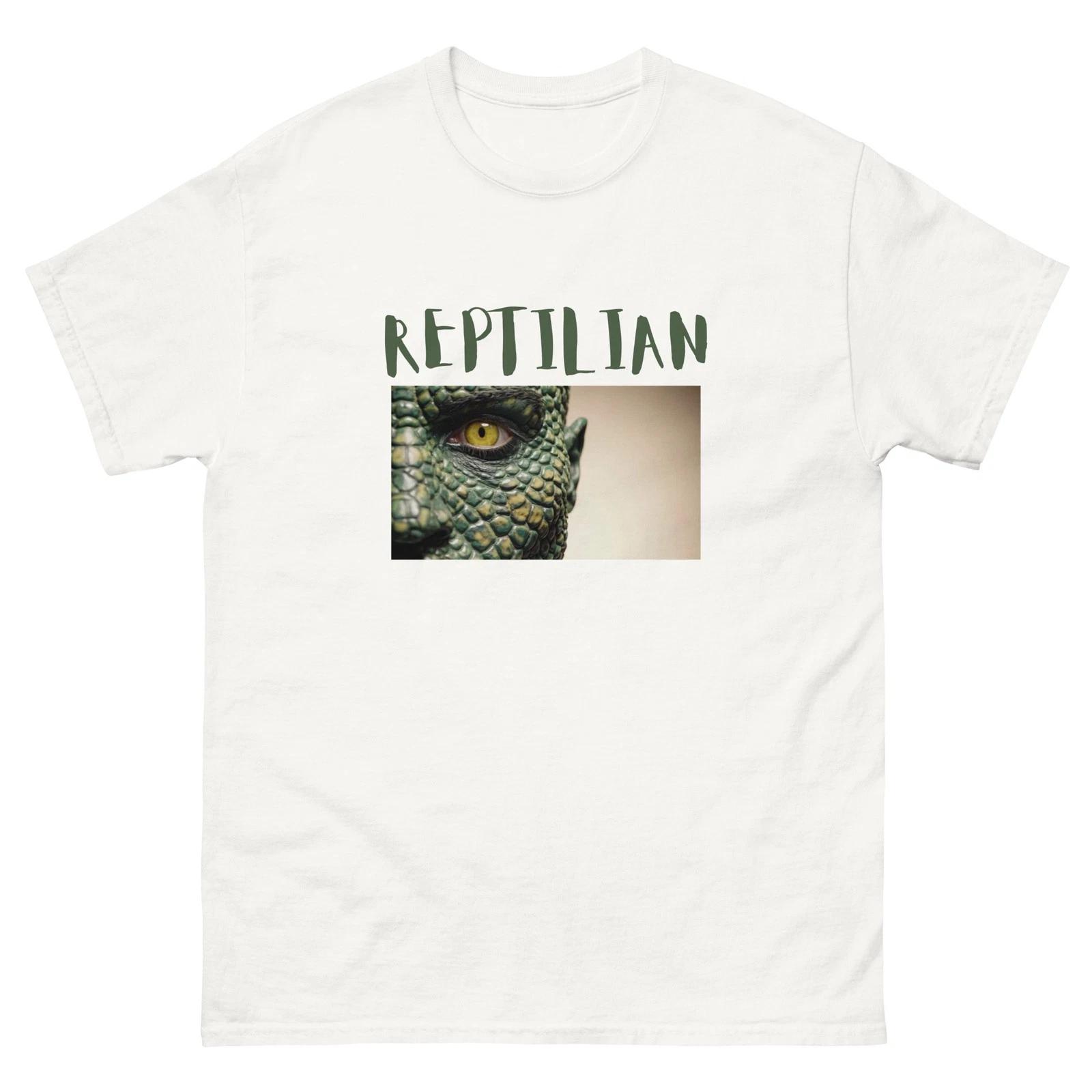 Reptilian Reptile Alien UFO UAP cotton white tee shirt t-shirt M