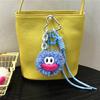 Miu Series Style Bag Pendant Cute Cartoon Plush Doll Keychain Ugly Cute Doll Schoolbag Woven Rope Mobile Phone Pendant