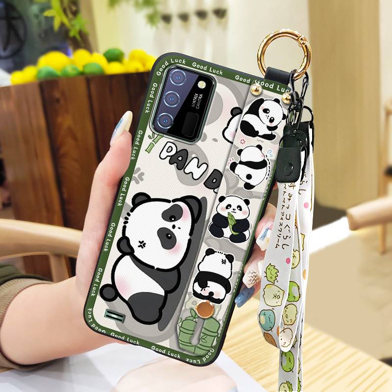 Phone Holder Dirt-resistant Phone Case For Oukitel C25 Cute Waterproof Silicone Wristband Kickstand Anti-knock Cartoon