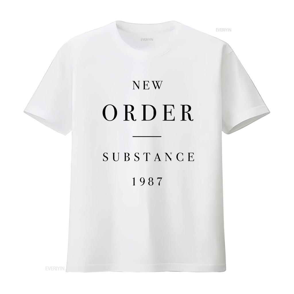 NEW ORDER SUBSTANCE 1987 Print T Shirt X Large Vintage Style for Men Vintage Washed Breathable Fashion Comfortable