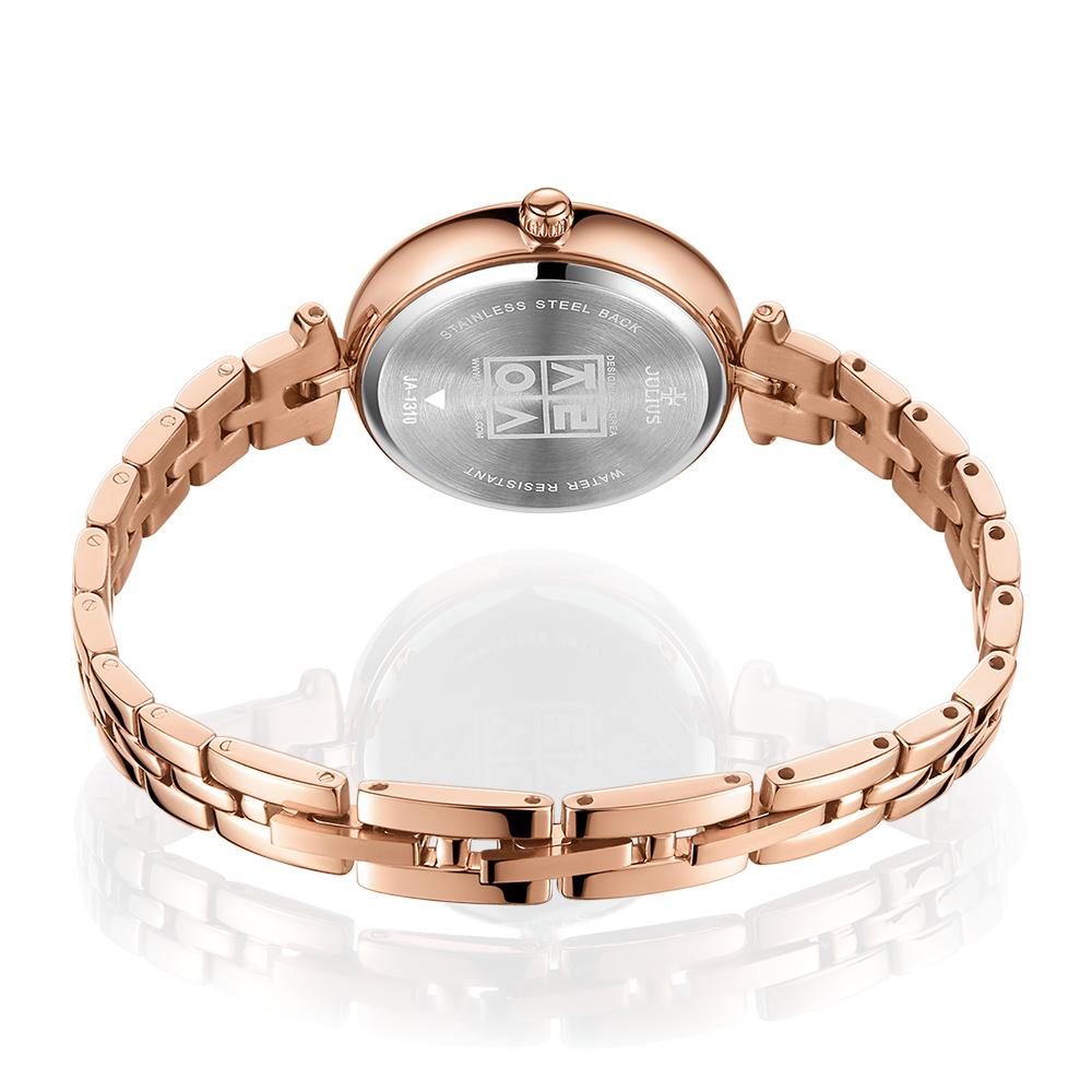 Jyullieoseu Ja-1310 Damen Armbanduhr mit rundem Metallarmband
