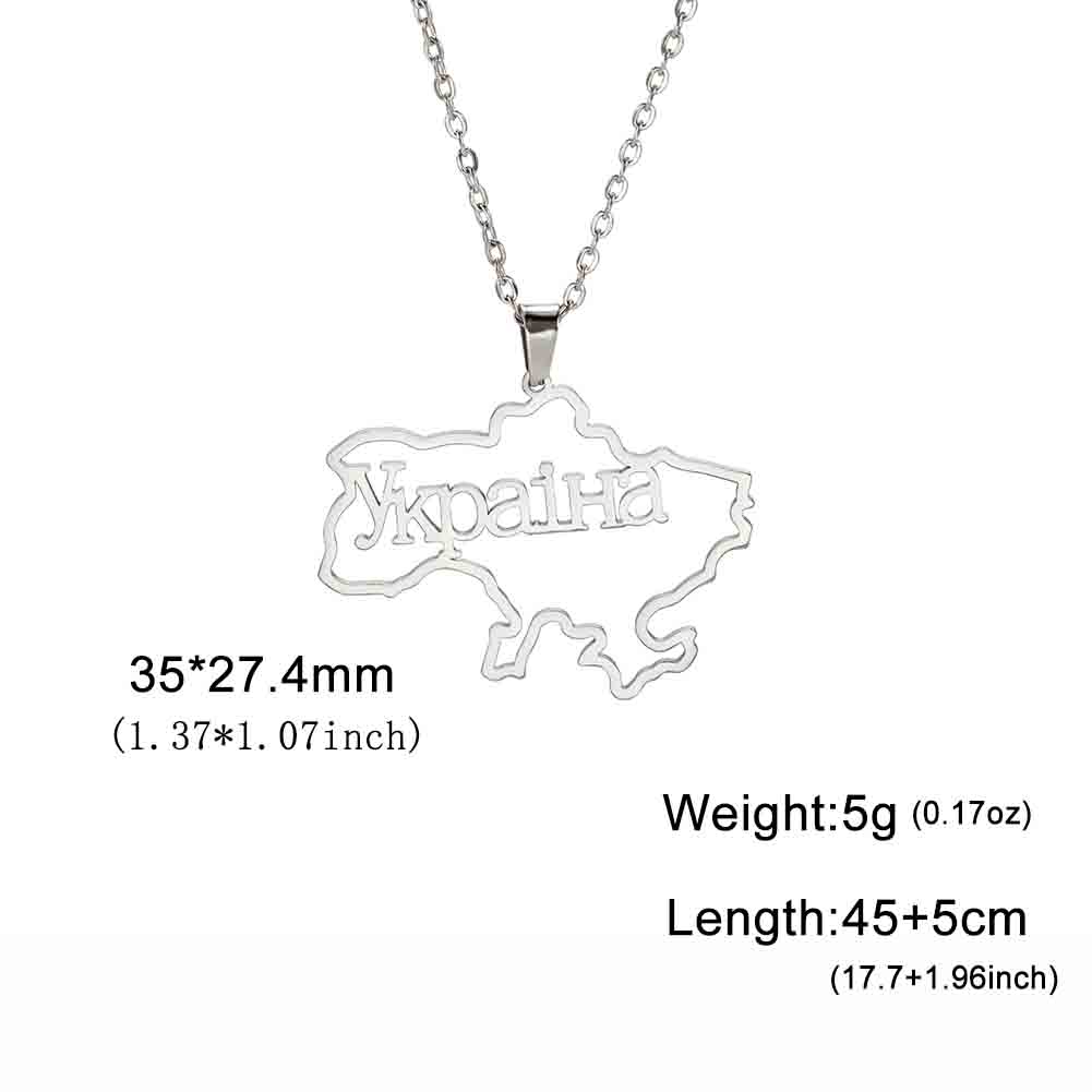 Cazador Ukraine National Symbol Necklaces for Women Men Stainless Steel Ukrainian Jewelry Tryzub Pendant Necklace Gift 2026 New
