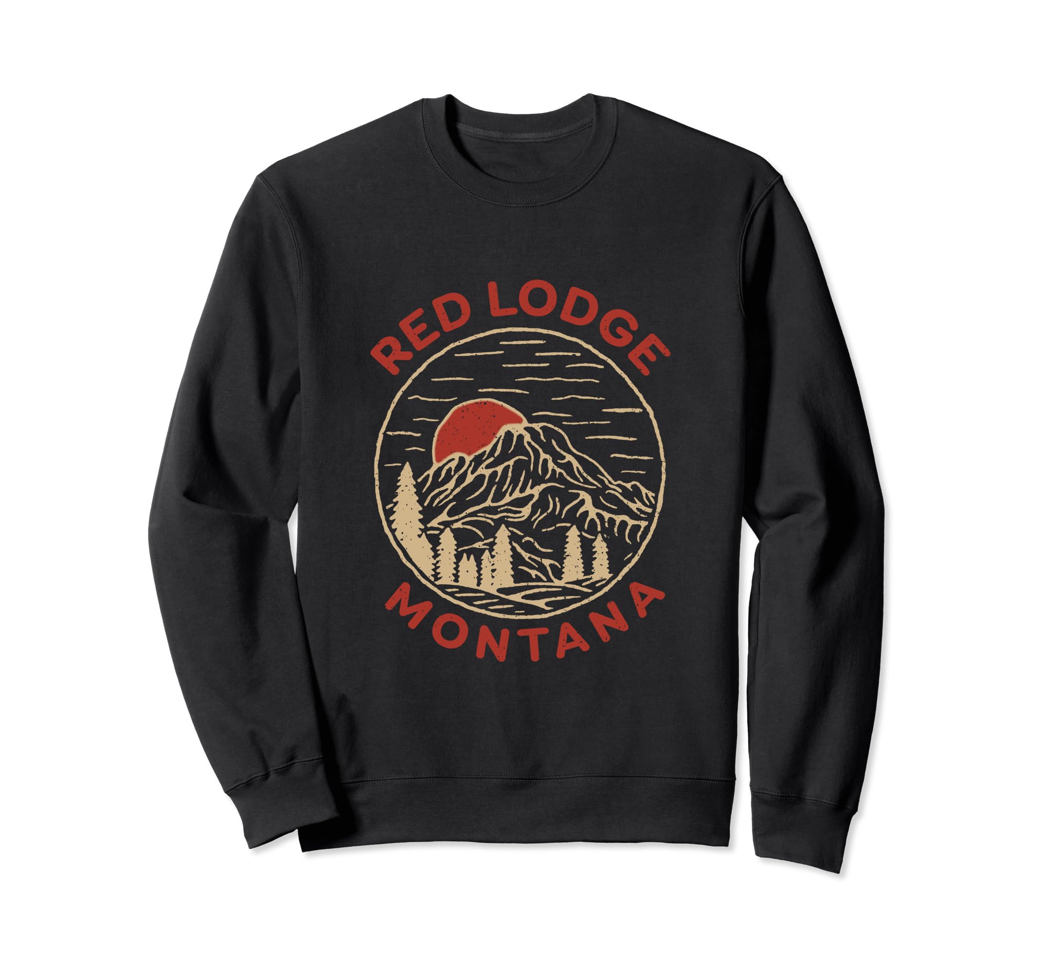 

Vintage Red Lodge Montana Sunset Mountain Outdoor Hiking Sweatshirt
