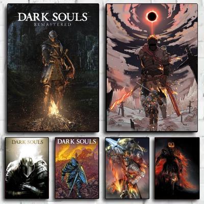 Gra D-Dark Souls 3 2 Plakat Sztuka HD samoprzylepny wodoodporny dom salon sypialnia bar estetyczna dekoracja