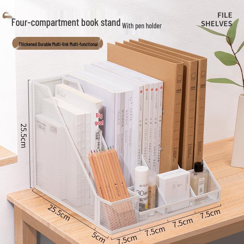 Metal Desktop File and Book Organizer