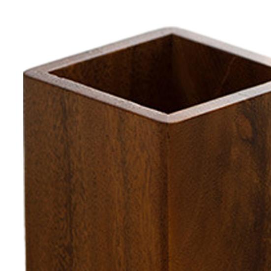 Drewniany Orzechowy Pojemnik na Długopisy Pojedyncza Tubka w Stylu Ceremonii Herbacianej Organizer Ręcznie Robiony Przechowywanie na Biurko na Pędzle Narzędzia Elegancki Wystrój Biura