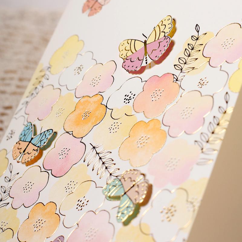 Chenfan Creative Hot Stamping Birthday Cards with Envelopes