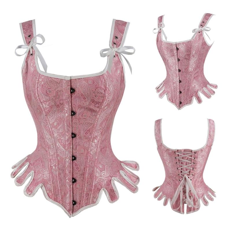 Push Up Corset Vest Top Women Body Shaper Tops Jacquard Bustier Waist Cincher Shapewear Top for Girls