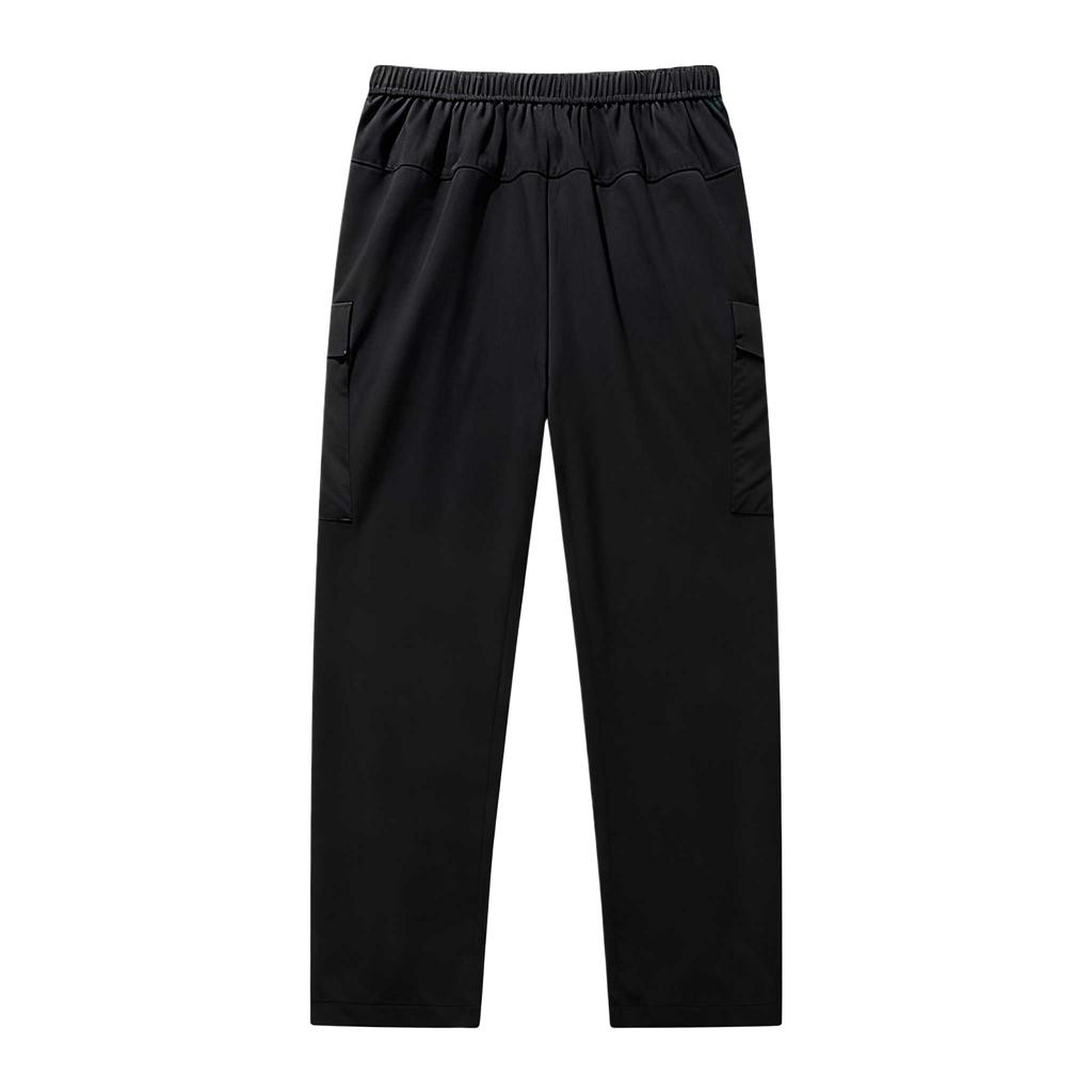 Anta Outdoor Series Loose Fit Lace-Up Mid-Rise Comfortable Sports Long Pants Men Bottoms Basic-Black 152516501-2