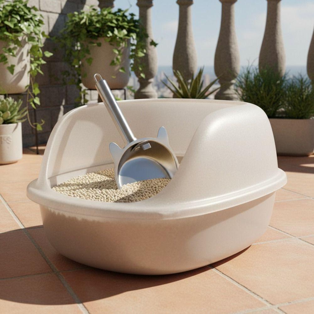 Mesh Cat Box Scoop Cat Shape Pet Waste Shovel Cat Cleaning Supplies Cat Litter Scoop  Pet Store