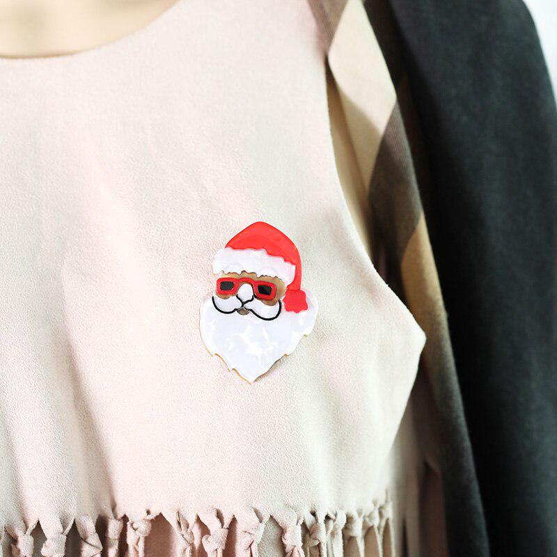 Blucome Lovely Acrylic Santa Claus Brooches Pins For Children Women Handmade Christmas Party Gifts Brooch Hats Dress Accessory