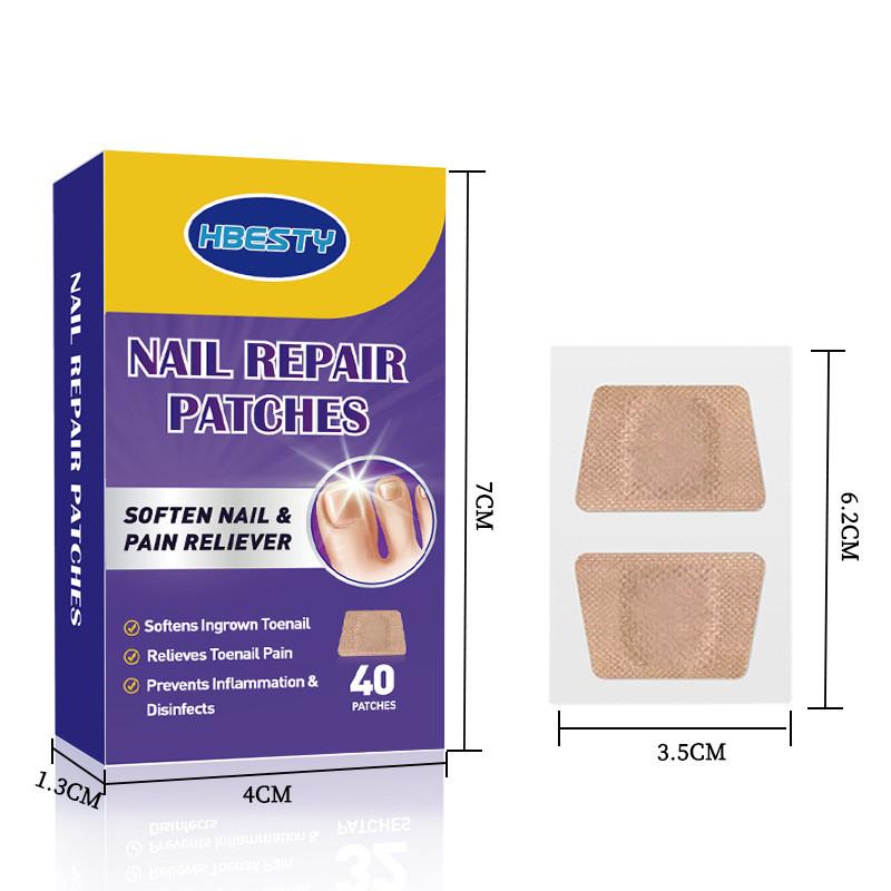 Hbesty Toenail Repair Patches For Damaged Soft Nails With Herbal Scented Comfort 40 Count
