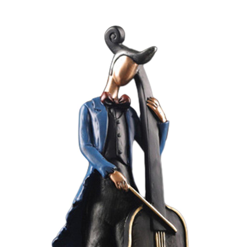 30cm Musik Darsteller Musiker Statue Handwerk Tischdekoration Harz Skulptur für Bücherregale Multifunktional