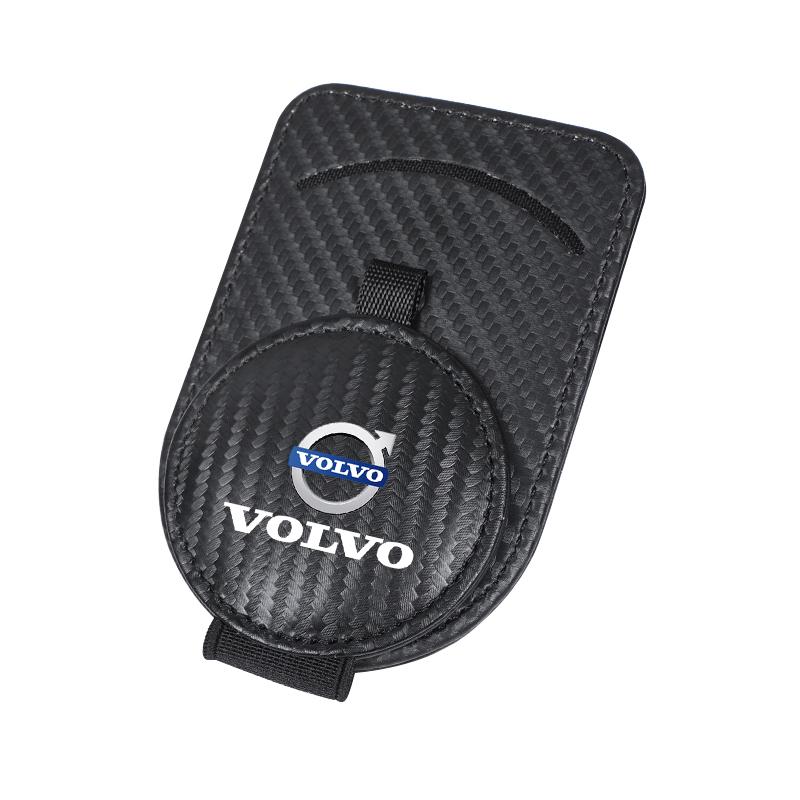 Multifunctionele Leren Auto Zonneklep Brillenhouder Clip Voor Volvo XC90 V90 V60 XC60 V40 EC40 EX40 S80 S60 S90 C40 XC40 V70 C70