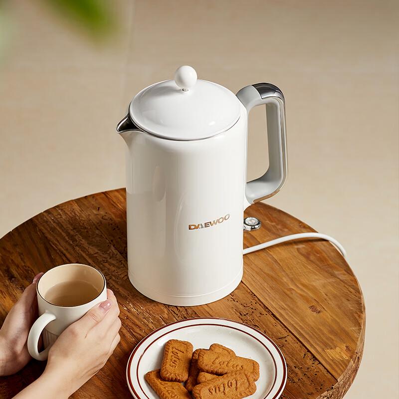 DAEWOO Retro 1.5L Double-Layer Electric Kettle CN plug (adapter included)