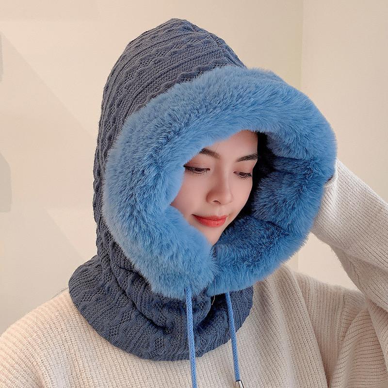 Plush Winter Hat For Women With Windproof Design And Ear Protection For Outdoor Activities