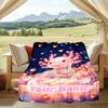 1PC Custom Name Axolotl Dreams Hearts Flannel Blanket Versatile,all-season Throw Suitable for the Living Room,bedroom,camping,travel,and Gift