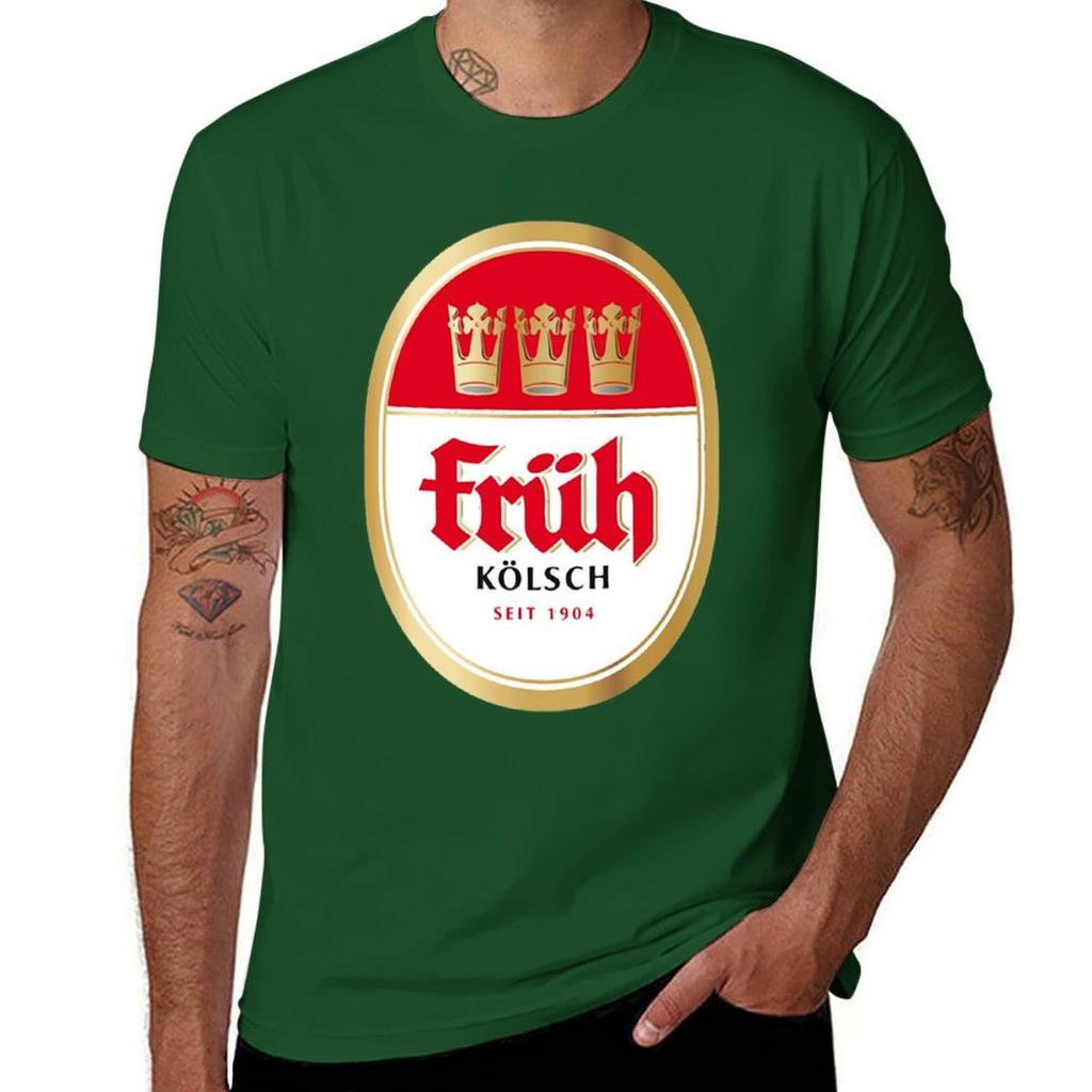 T-shirt Kolsch Fruh per ragazzi bianche ad asciugatura rapida moda coreana abbigliamento per uomo