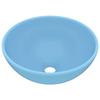 VidaXL Round Luxury Bathroom Sink Countertop Washbasin Toilet Hand Basin Cosmetic Room Interior Matte Light Blue 146967