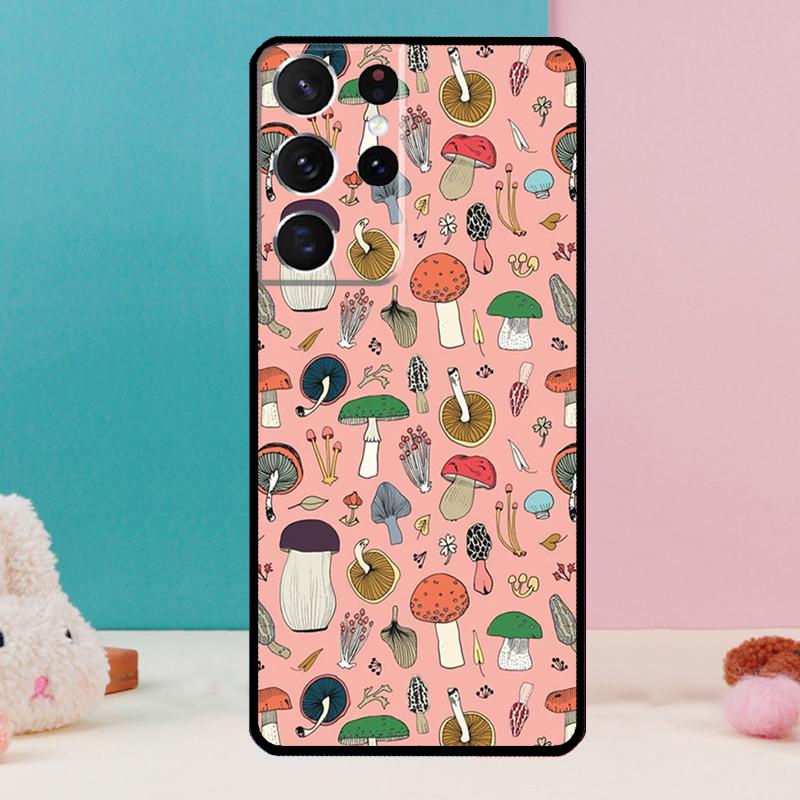 Mushroom Case For Samsung Galaxy S25 S24 S23 S22 S21 Ultra S9 S10 S20 Plus S24 FE Funda Cover Shell