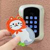 Leather Fruit Kitty Access Card Holder Maneki-neko Access Control Card Pendant  Car Key Pendant