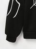 Y2K Fleece Hoodie für Damen – Spinnennetz-Print Lockerer Reißverschluss Kapuzen-Cardigan, Grunge Streetwear Oversized Sweatshirt weniger