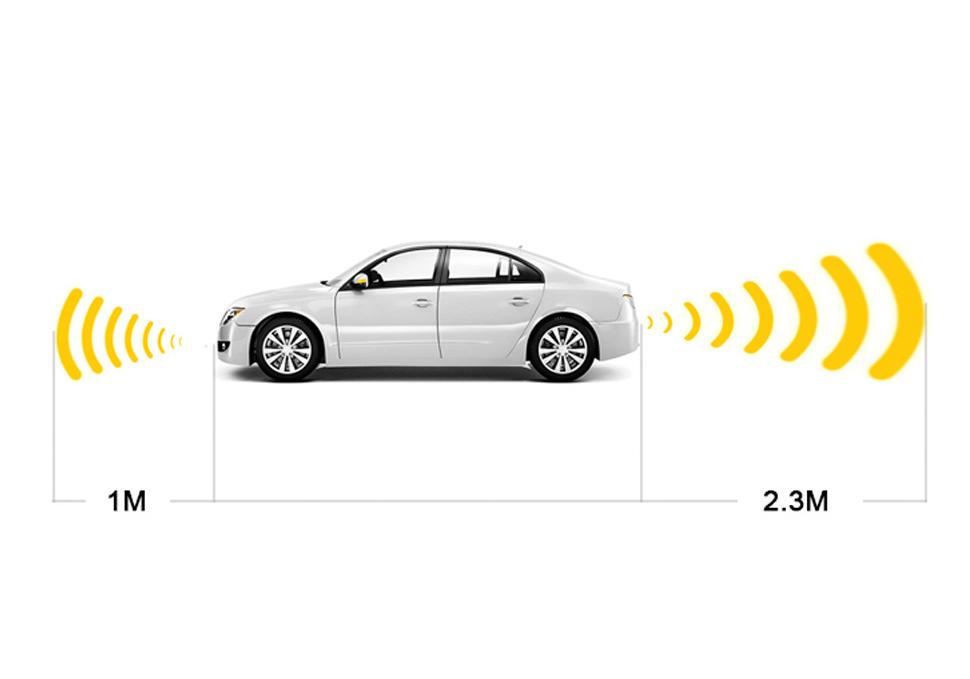 8-Probe Front and Rear Car Reversing Radar with Voice Buzzer