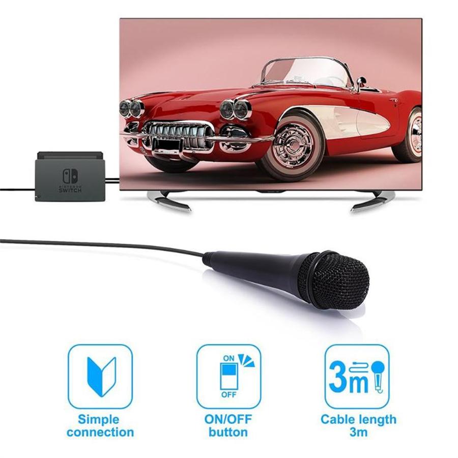 USB Wired 3m/9.8ft Microphone High Performance Karaoke MIC for PC Microphones