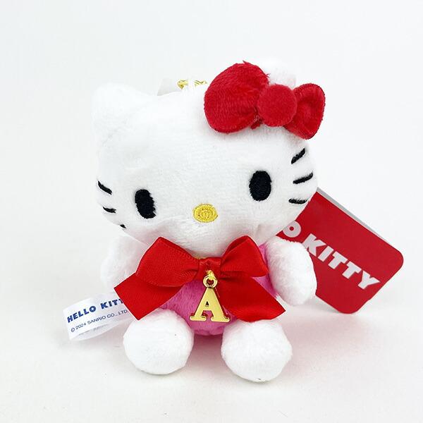 Sanrio Hello Kitty Initial Mascot A Keychain Ball Chain Red