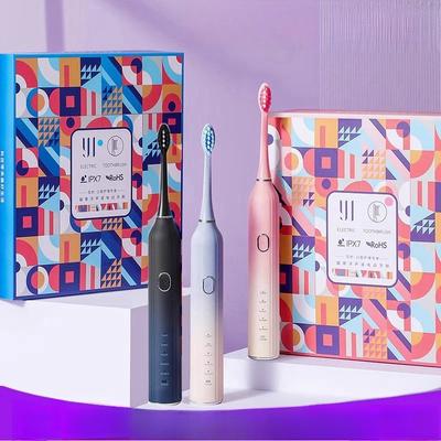 Cepillo de Dientes Eléctrico Set Pareja Femenina y Masculina Caja de Regalo Adulto Sónico Cabezal Automático Larga Duración de Batería Recargable Y1