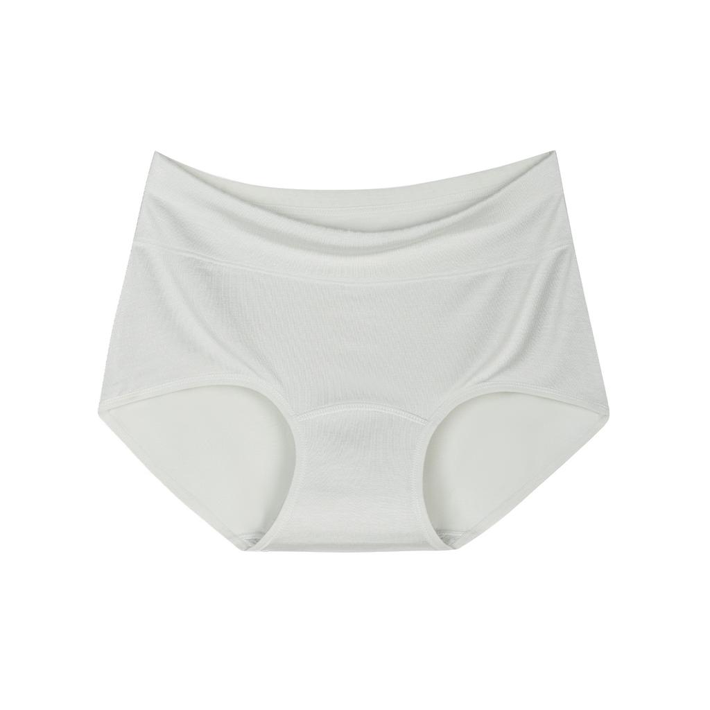 Plus Size Lady Spring Cotton 10A Antibacterial Extended Crotch Bare Breathable Waist Triangle Briefs