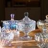 European-Style Colored Glass Storage Jar,Coffee Sugar Jars & Jewelry Boxes Organizer Glass With Lid Candy Container Decoration