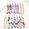 Colorful Love Phone Chain DIY Handmade Stripe Beaded Short Phone Hanging Strap