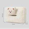 Cute Cartoon Bear Car Tissue Box Hanging Napkin Holder Bag for Car Back Seat Headrest Armrest Paper Organizer Plush Storage
