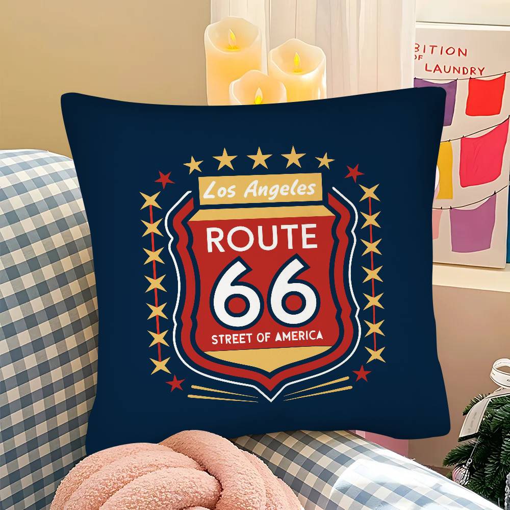 pc Fashion US RRoute Cool Anime Pillow Case Fashion Square Pillowcase Bedroom Sofa Room Ins Decoration Leisure