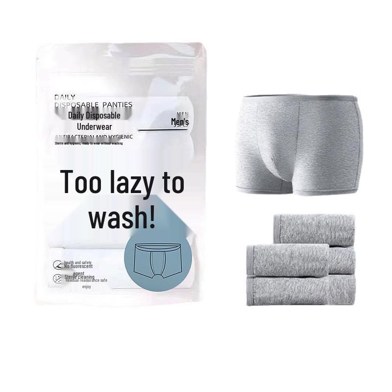 Pánské jednorázové bavlněné boxerky - Cestování a denní nošení, bez praní a sterilní.